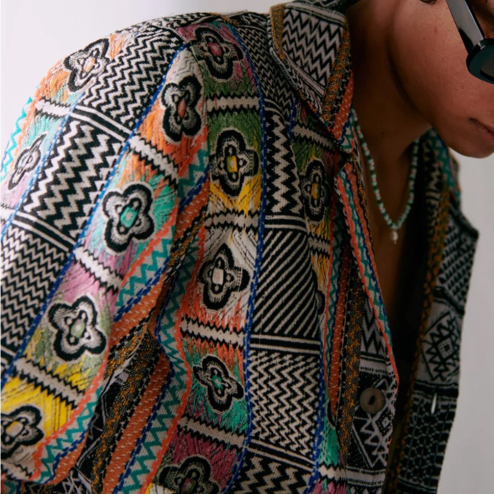 Beautiful one of a kind Men’s Jacquard Shirt/Jacket